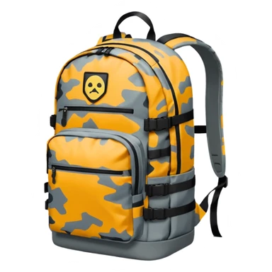 grey urbran camo backpack sticker