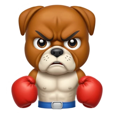 angry  boxer  sticker
