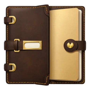 dark brown leather travelers journal sticker