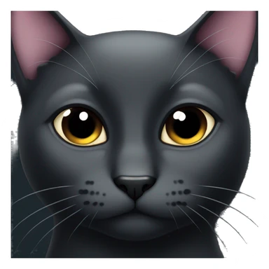 Black cat with Black whiskers sticker