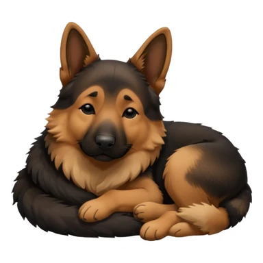 create a emoji of a German shepherd sleeping sticker