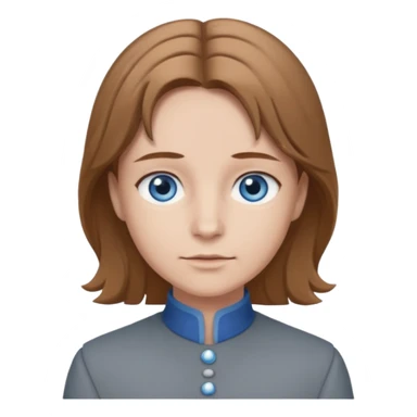 Servant Boq from Wicked with Blue eyes, light brown hair, grey outfit sticker