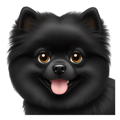 Black Pomeranian being cute sticker