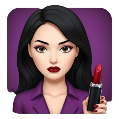 “Emoji girl, femme fatale, black hair. megan fox vibes sticker