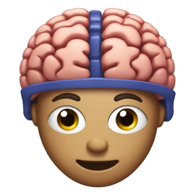 brain in sports gear sticker