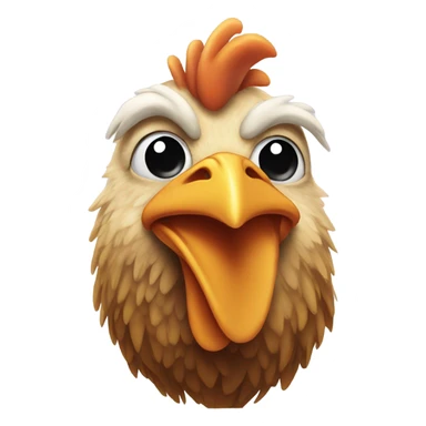 Chicken with a beard sticker