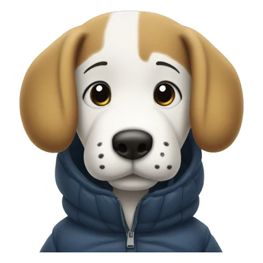 Snoopy in puffer coat sticker