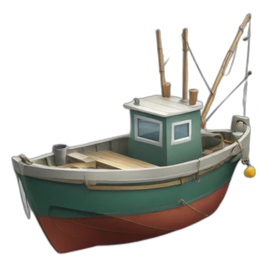 fishing boat with hook sticker