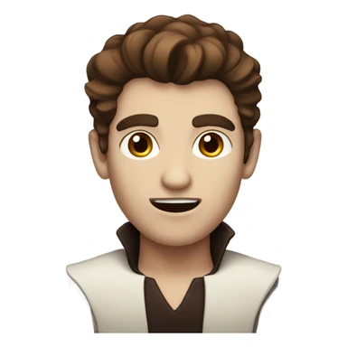 Male vampire brown hair  sticker