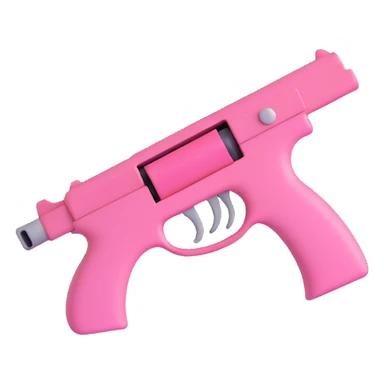 Pink heart gun sticker