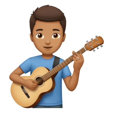 Guy playing guitar sticker