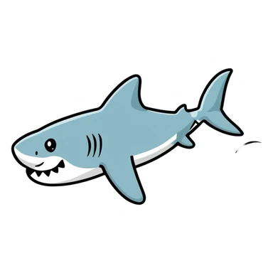 cartoon shark sticker