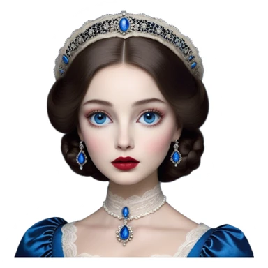 porcelain doll skin, large blue eyes with long lashes, fine details, olivia culpo as milady de winter, jinyoung shin art, refined nose, scarlet, dim light, by Maude Kaufman Eggemeyer, great digital art with details, by Scott Samuel Summers, ori and the blind, stunningly realistic image sticker