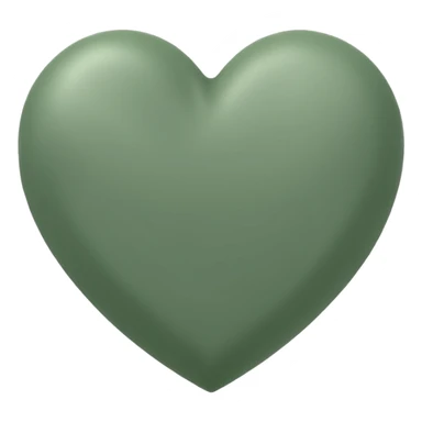 Sage green heart sticker