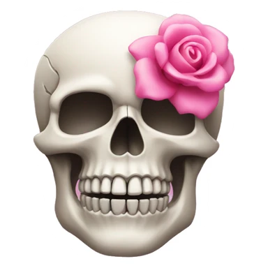 Skull with a pink  sticker