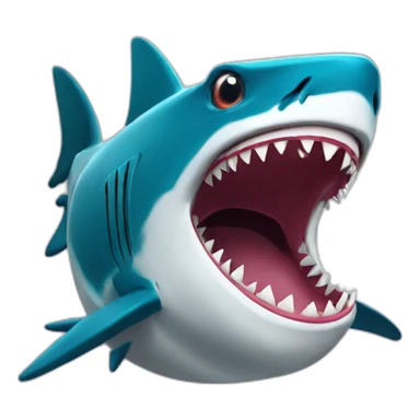 A rugby shark sticker