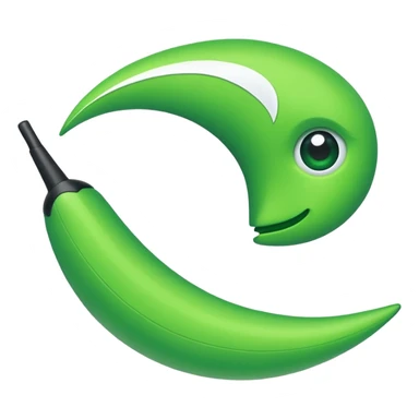 W in green with a swush an the end sticker