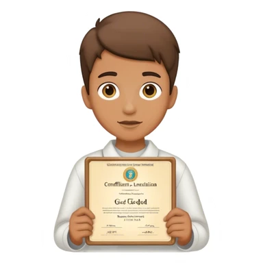 Boy getting GED sticker