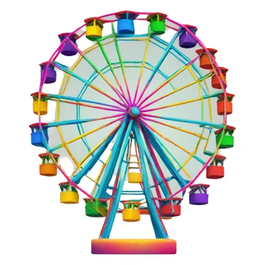 rainbow ferris wheel sticker
