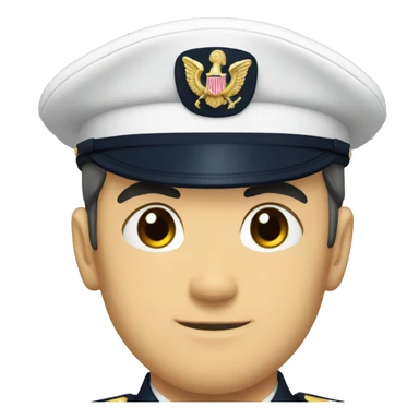 Navy captain anime sticker