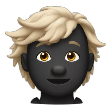 Une personne de couleur noir sur un cochon sticker