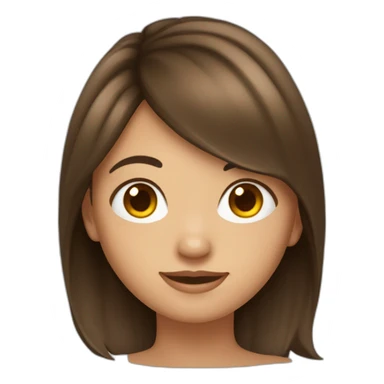 Fille au cheveux brune chatin fonceé sticker