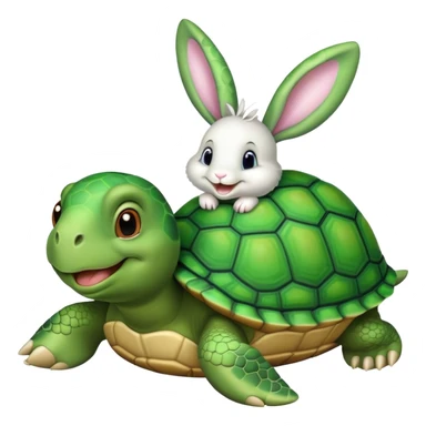 Turtle w Easter ebbs and bunny ears sticker
