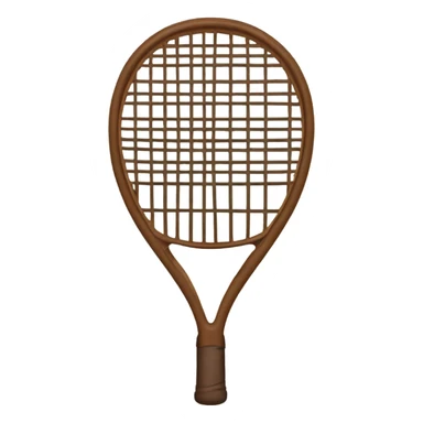 Brown Tennis racket sticker