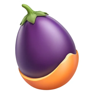 Egg plant in peach sticker