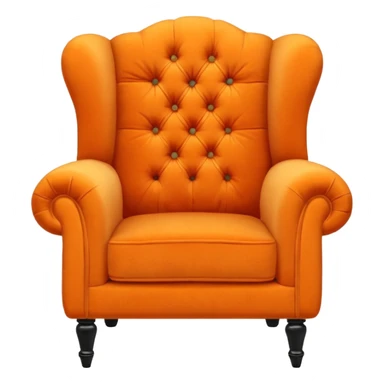 orange armchair sticker