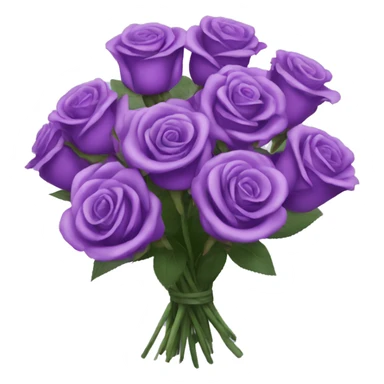 Purple roses bouquet  sticker