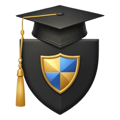 Graduation Cap + Shield sticker