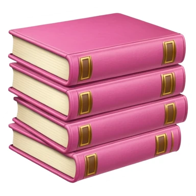 stack of pink books sticker