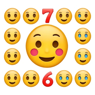 emoji with 67 sign sticker
