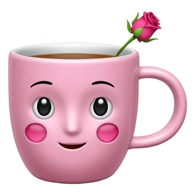Une tasse rose sticker