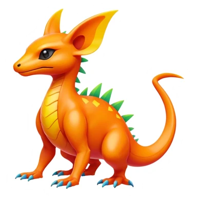  bright neon edgy exotic Fakémon-Pokémon-Vernid-creature sticker