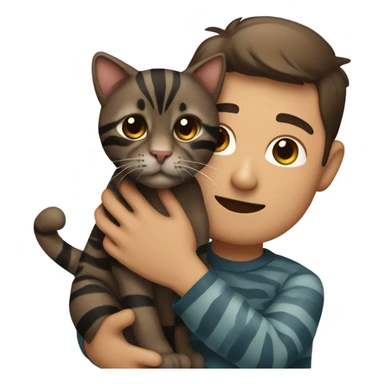 man brindle cat sticker