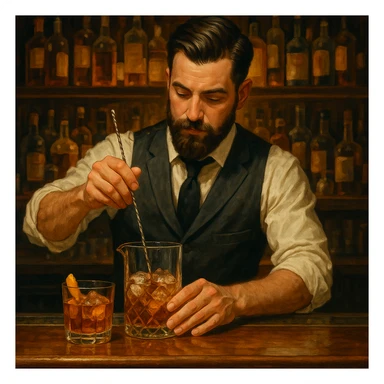 bartender mixing drinks sticker