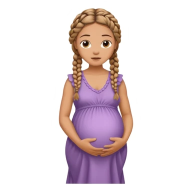 pregnant woman with braids sticker