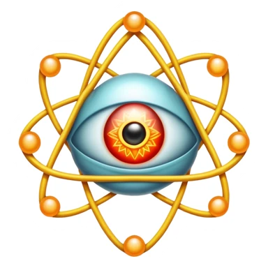 all-seeing eye in atom
 sticker