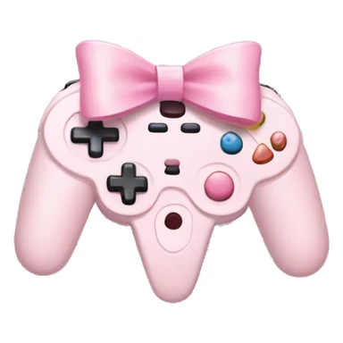Joystick with a baby pink bow  sticker
