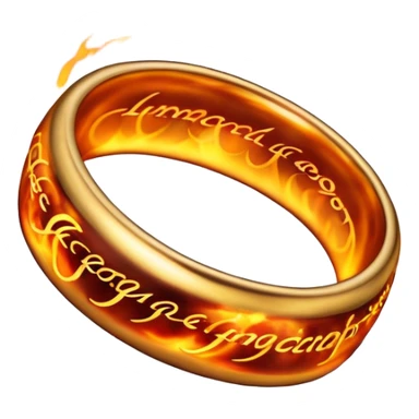 The One Ring with fiery inscriptions glowing sticker