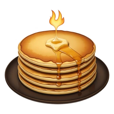 burned pancake with no face sticker