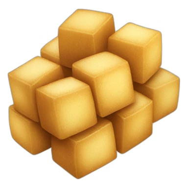 raw brown sugar cane cubes sticker