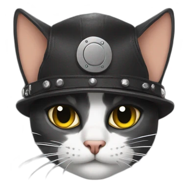 Cat wearing a punk hat sticker