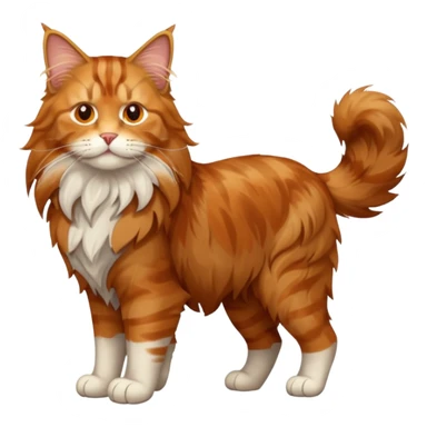 full body of maine conn cat, front view sticker