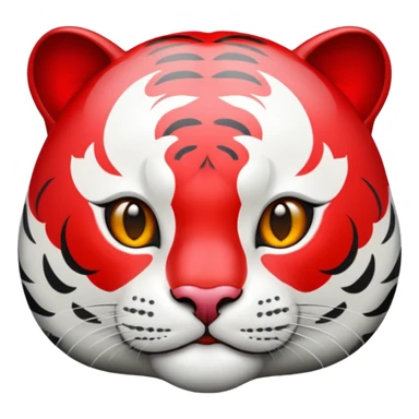 chinese mythological white tiger baihu emoji style apple sticker