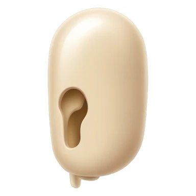 beige protective music earplugs  sticker