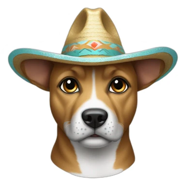 perrito con sombrero de año nuevo 2024 sticker
