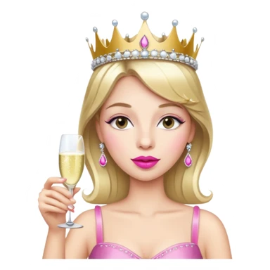 pink strong princess prosecco sticker